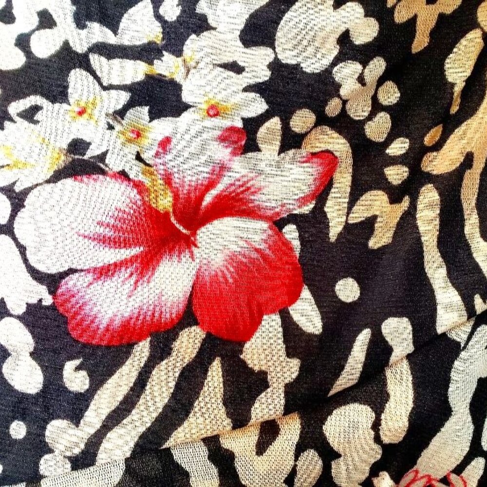 Colorful Hibiscus skirt